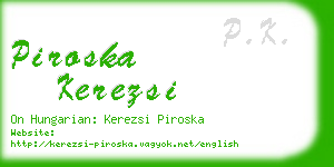 piroska kerezsi business card